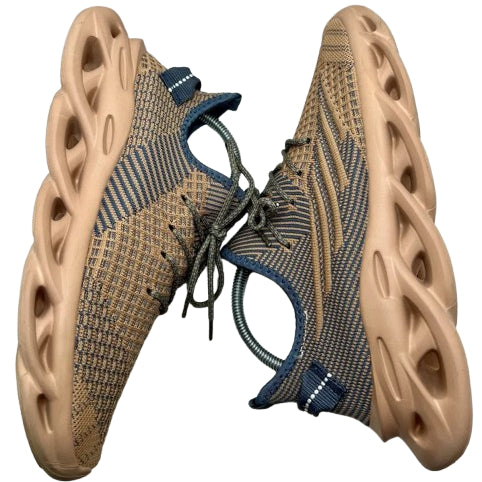 Men's Stylish Yellow and Grey Sneakers