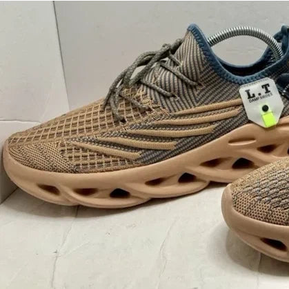 Men's Stylish Yellow and Grey Sneakers